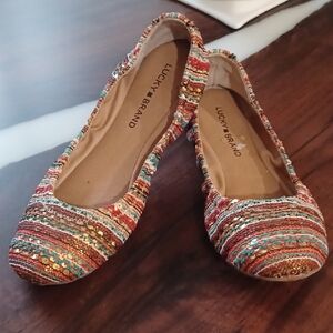 Lucky Brand Colorful Striped Flats